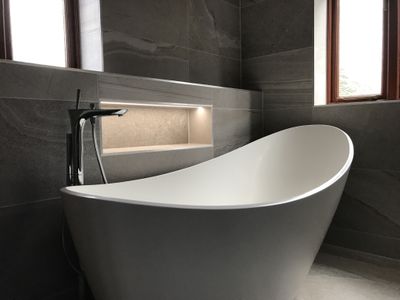 Illuminated bathroom alcove in the Westlands